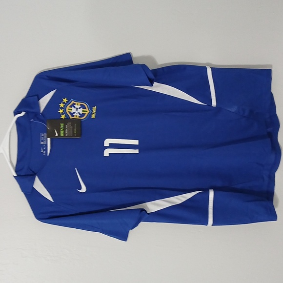 Brazil Ronaldinho Mens 2002 Away Jersey (Dry-Fit) - Picture 1 of 4